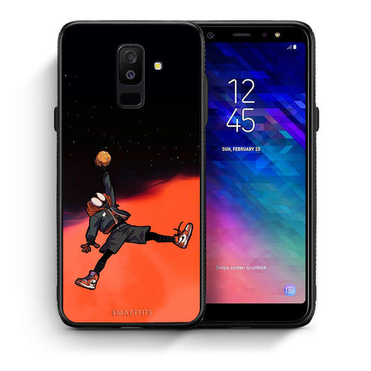 Θήκη Samsung A6+ 2018 Basketball Hero από τη Smartfits με σχέδιο στο πίσω μέρος και μαύρο περίβλημα | Samsung A6+ 2018 Basketball Hero case with colorful back and black bezels