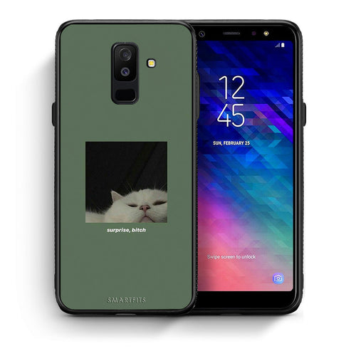 Θήκη Samsung A6+ 2018 Bitch Surprise από τη Smartfits με σχέδιο στο πίσω μέρος και μαύρο περίβλημα | Samsung A6+ 2018 Bitch Surprise case with colorful back and black bezels