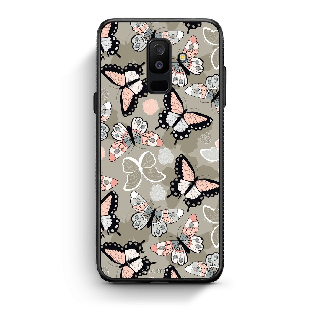 135 - samsung galaxy A6 Plus  Butterflies Boho case, cover, bumper