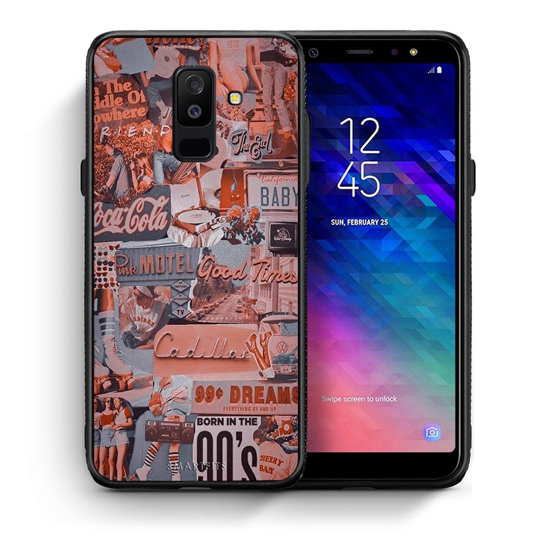 Θήκη Samsung A6+ 2018 Born In 90s από τη Smartfits με σχέδιο στο πίσω μέρος και μαύρο περίβλημα | Samsung A6+ 2018 Born In 90s case with colorful back and black bezels