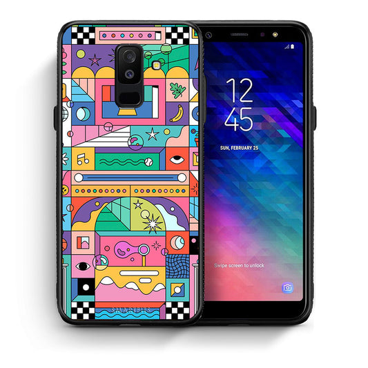Θήκη Samsung A6+ 2018 Bubbles Soap από τη Smartfits με σχέδιο στο πίσω μέρος και μαύρο περίβλημα | Samsung A6+ 2018 Bubbles Soap case with colorful back and black bezels