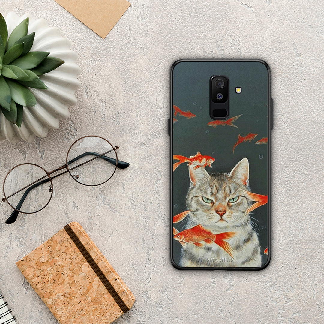 Cat Goldfish - Samsung Galaxy A6+ 2018 θήκη