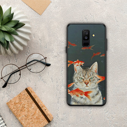 Cat Goldfish - Samsung Galaxy A6+ 2018 θήκη