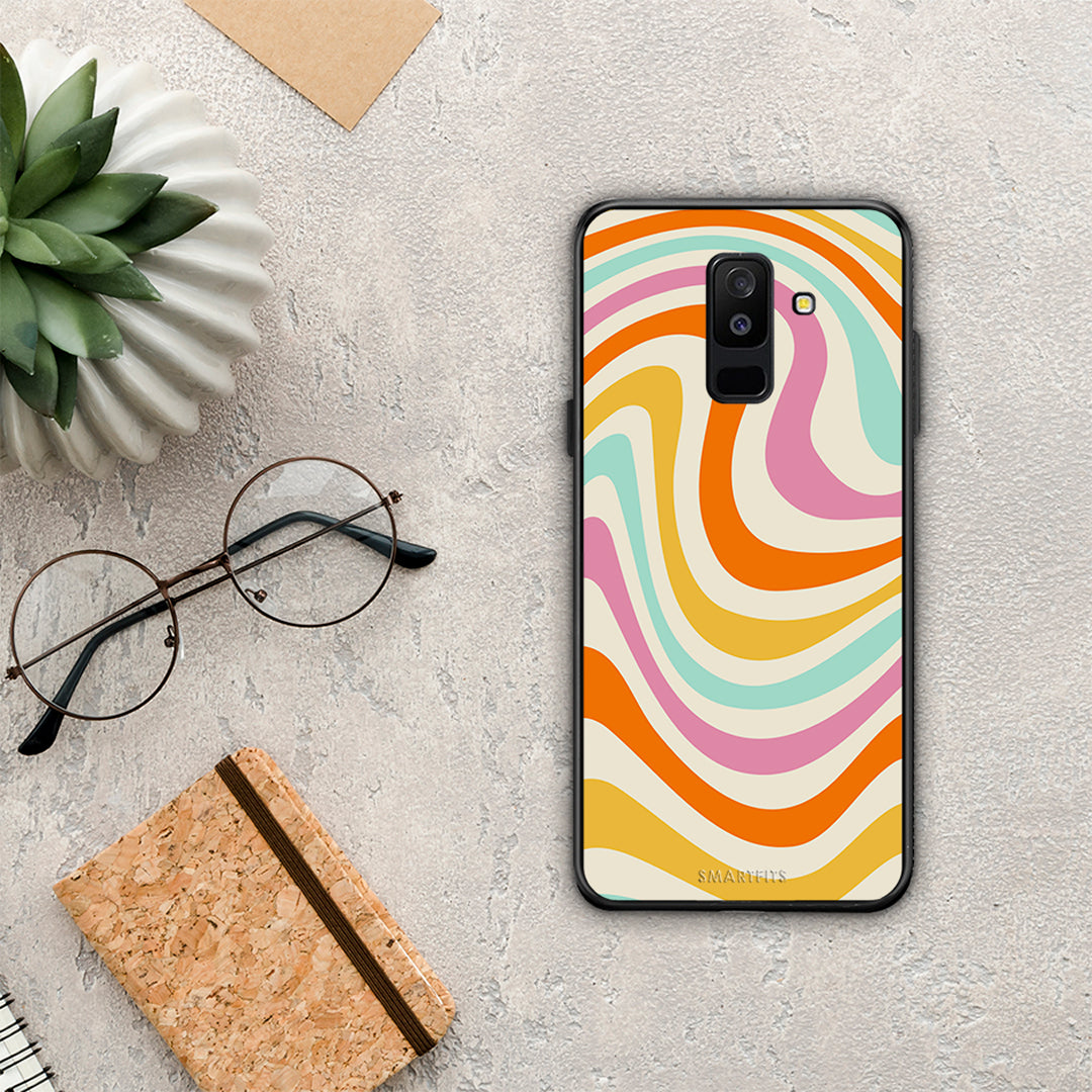 Colourful Waves - Samsung Galaxy A6+ 2018 θήκη