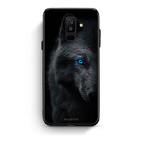 Thumbnail for samsung A6 Plus Dark Wolf θήκη από τη Smartfits με σχέδιο στο πίσω μέρος και μαύρο περίβλημα | Smartphone case with colorful back and black bezels by Smartfits