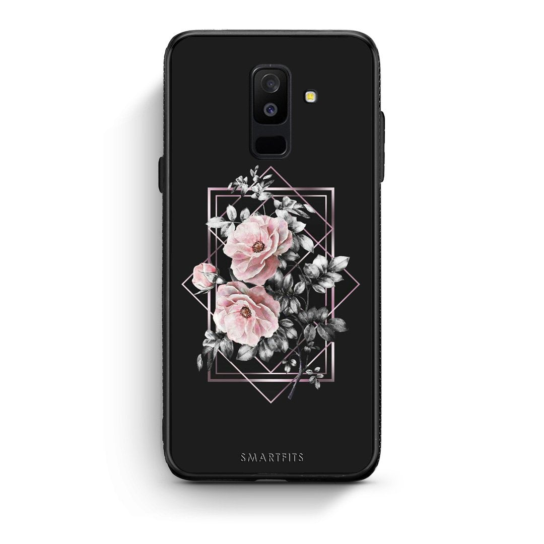 4 - samsung A6 Plus Frame Flower case, cover, bumper