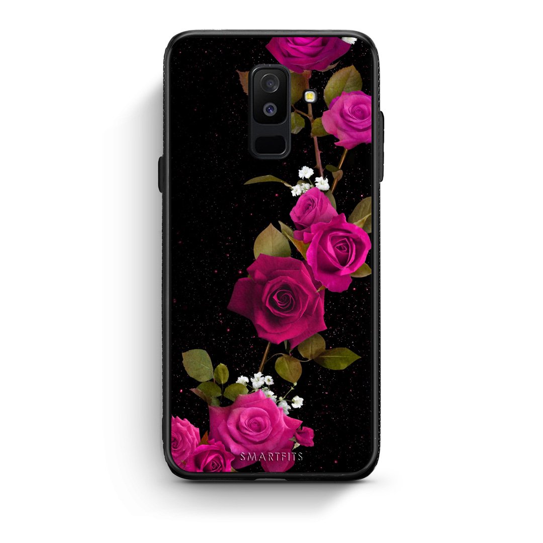 4 - samsung A6 Plus Red Roses Flower case, cover, bumper
