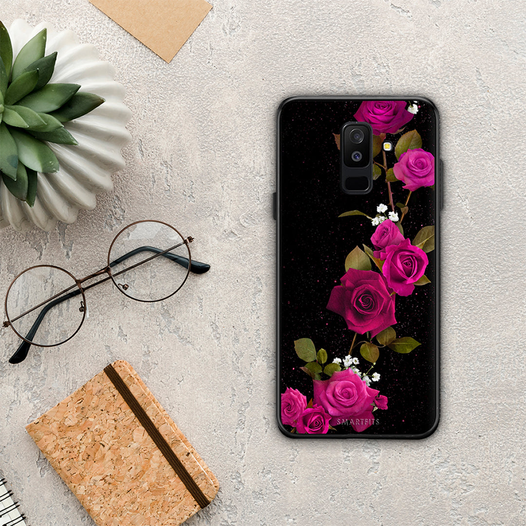 Flower Red Roses - Samsung Galaxy A6+ 2018 θήκη