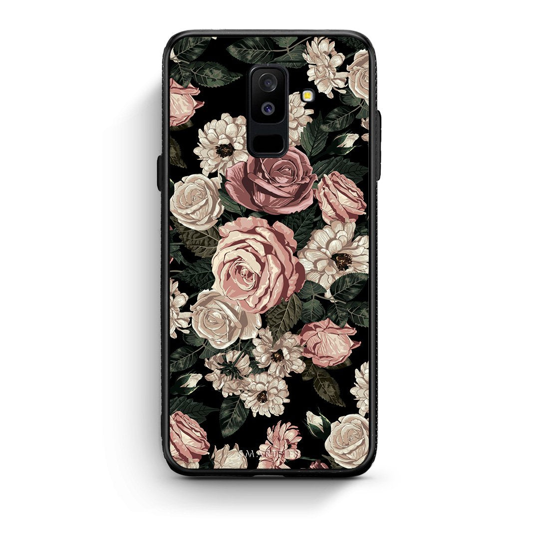 4 - samsung A6 Plus Wild Roses Flower case, cover, bumper