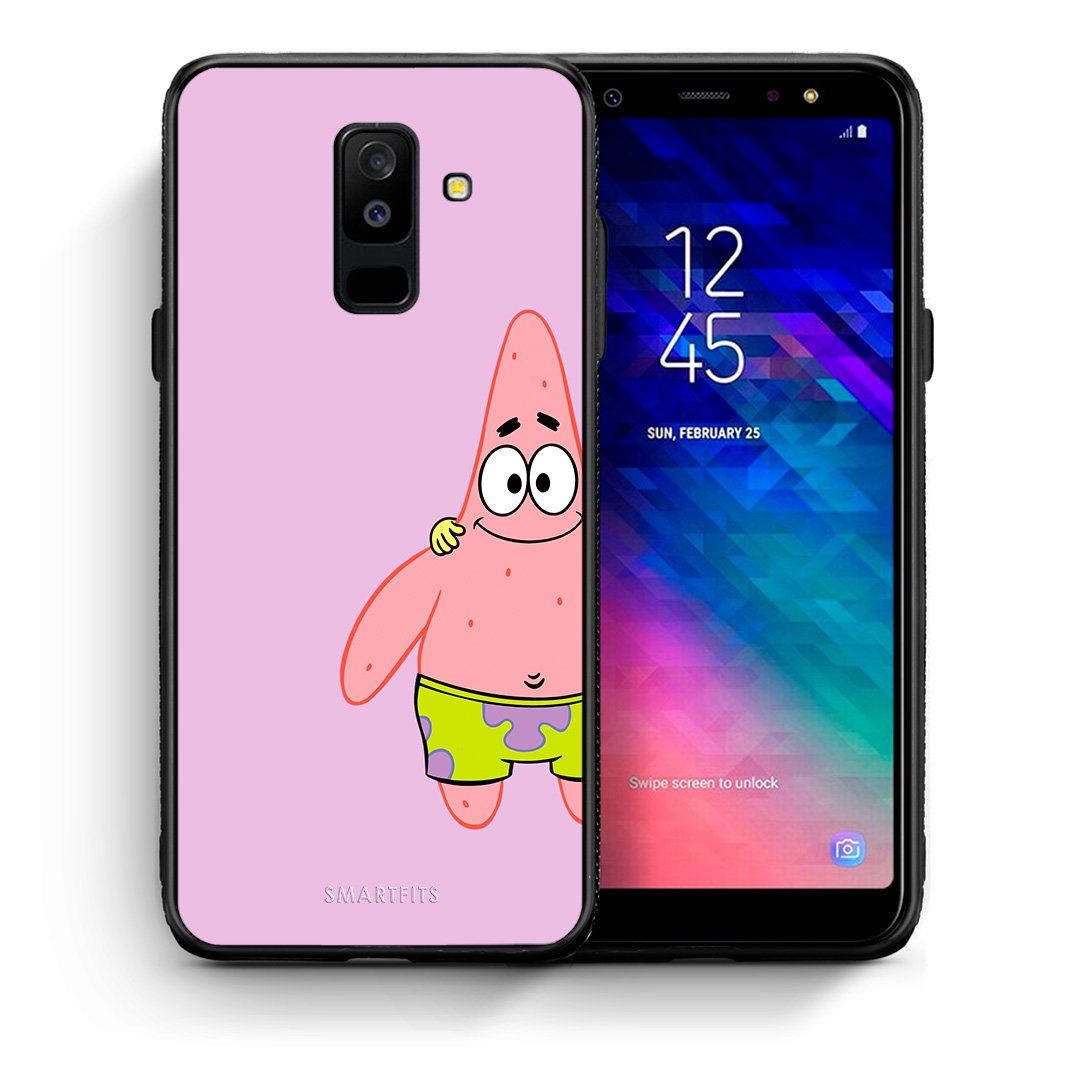 Θήκη Samsung A6+ 2018  Friends Patrick από τη Smartfits με σχέδιο στο πίσω μέρος και μαύρο περίβλημα | Samsung A6+ 2018  Friends Patrick case with colorful back and black bezels