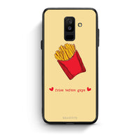 Thumbnail for samsung A6 Plus Fries Before Guys Θήκη Αγίου Βαλεντίνου από τη Smartfits με σχέδιο στο πίσω μέρος και μαύρο περίβλημα | Smartphone case with colorful back and black bezels by Smartfits