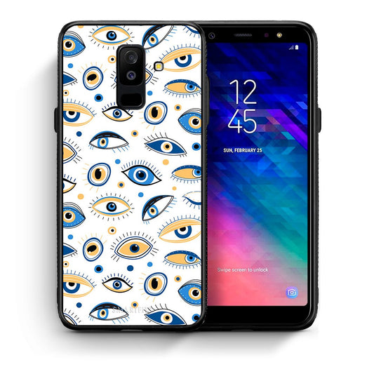 Θήκη Samsung A6+ 2018 Ftou Ftou από τη Smartfits με σχέδιο στο πίσω μέρος και μαύρο περίβλημα | Samsung A6+ 2018 Ftou Ftou case with colorful back and black bezels