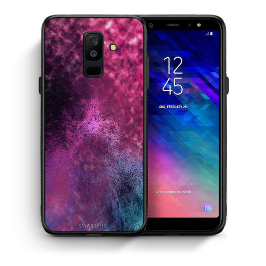 Θήκη Samsung A6+ 2018 Aurora Galaxy από τη Smartfits με σχέδιο στο πίσω μέρος και μαύρο περίβλημα | Samsung A6+ 2018 Aurora Galaxy case with colorful back and black bezels