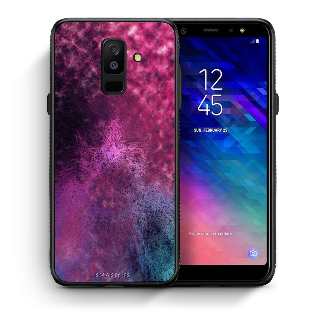 Θήκη Samsung A6+ 2018 Aurora Galaxy από τη Smartfits με σχέδιο στο πίσω μέρος και μαύρο περίβλημα | Samsung A6+ 2018 Aurora Galaxy case with colorful back and black bezels