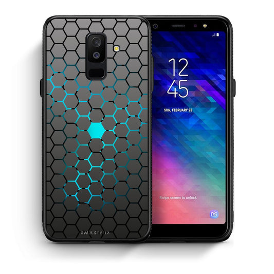 Θήκη Samsung A6+ 2018 Hexagonal Geometric από τη Smartfits με σχέδιο στο πίσω μέρος και μαύρο περίβλημα | Samsung A6+ 2018 Hexagonal Geometric case with colorful back and black bezels