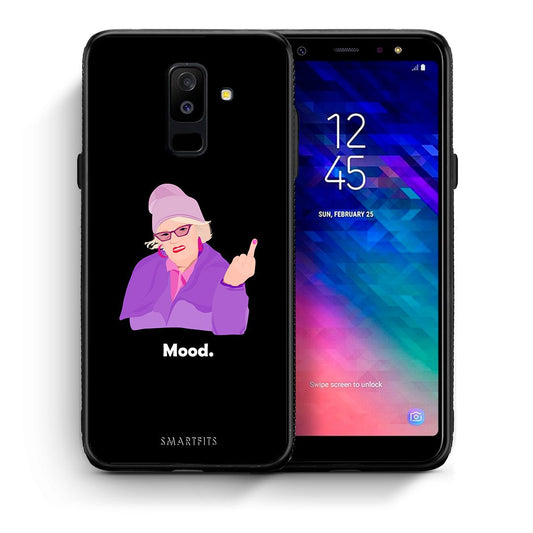Θήκη Samsung A6+ 2018 Grandma Mood Black από τη Smartfits με σχέδιο στο πίσω μέρος και μαύρο περίβλημα | Samsung A6+ 2018 Grandma Mood Black case with colorful back and black bezels