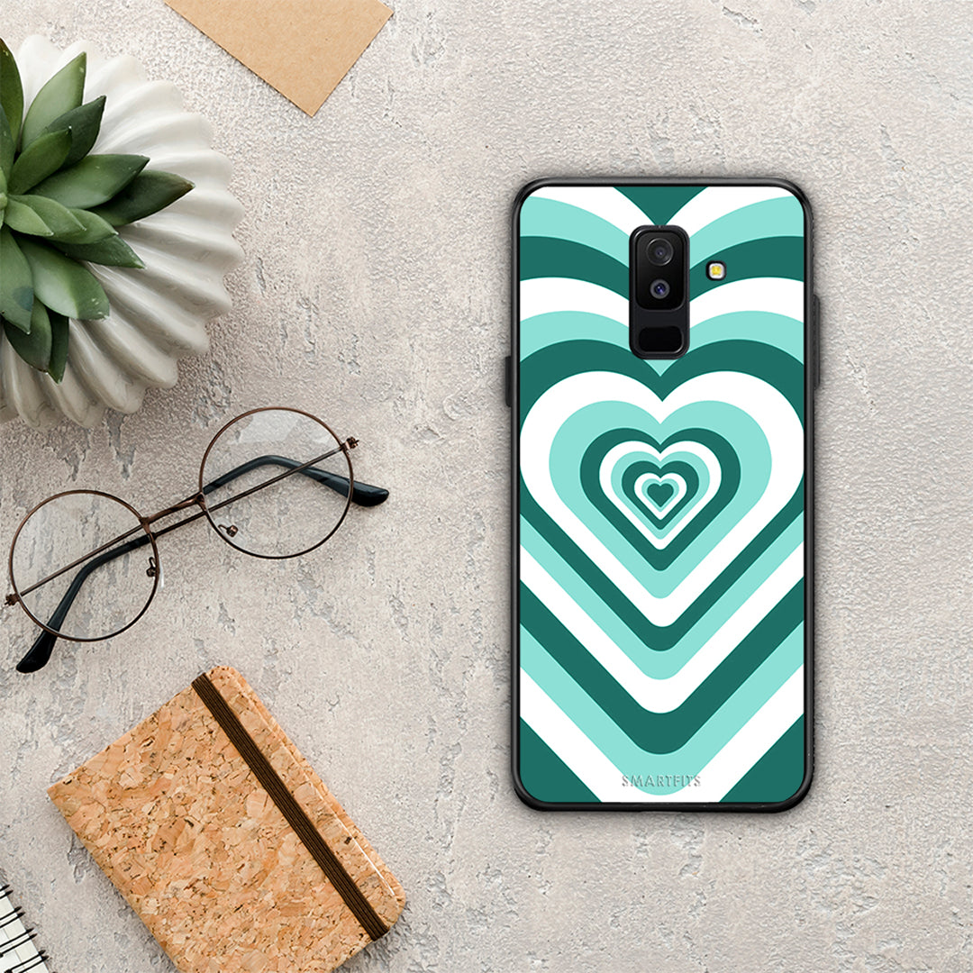 Green Hearts - Samsung Galaxy A6+ 2018 θήκη