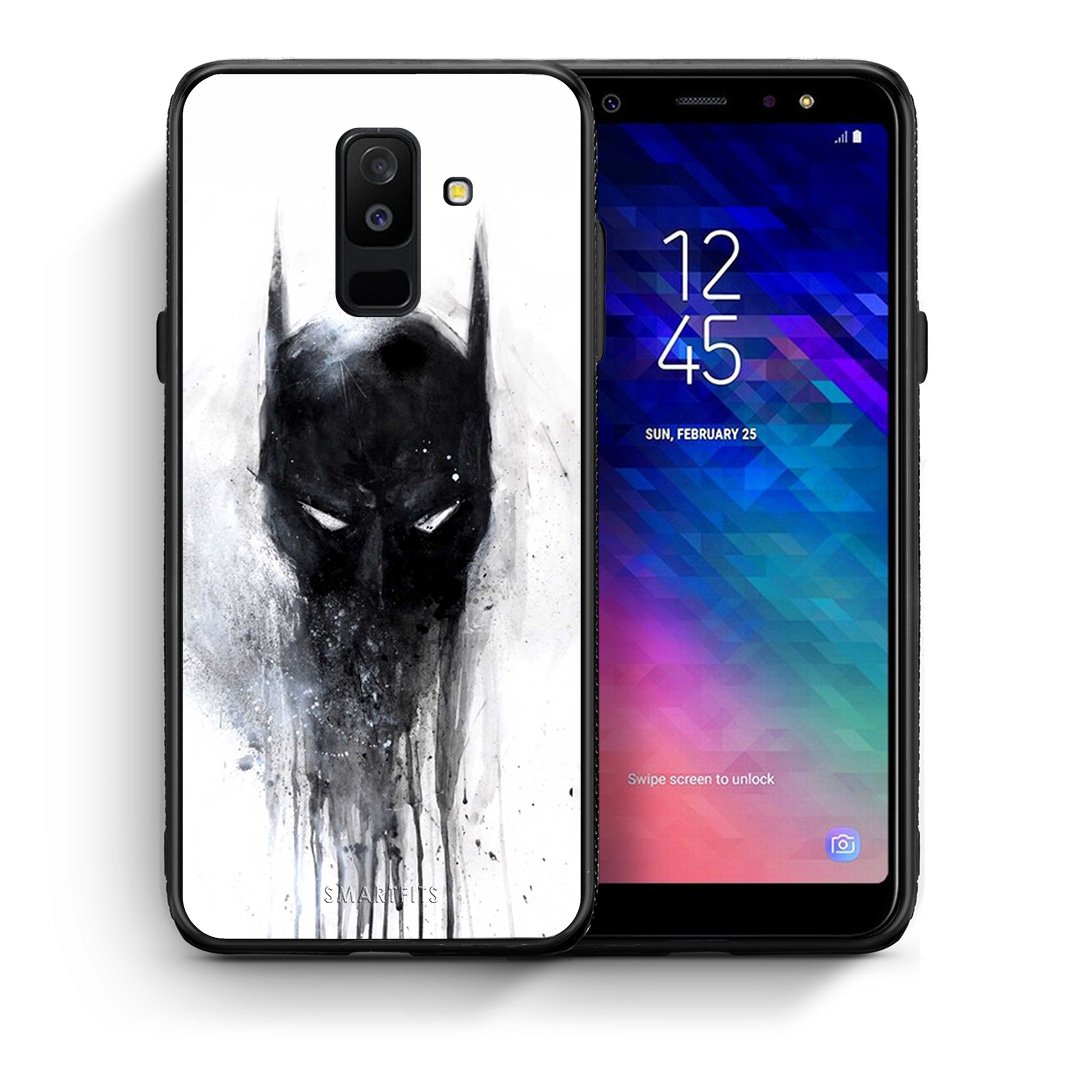 Θήκη Samsung A6+ 2018 Paint Bat Hero από τη Smartfits με σχέδιο στο πίσω μέρος και μαύρο περίβλημα | Samsung A6+ 2018 Paint Bat Hero case with colorful back and black bezels