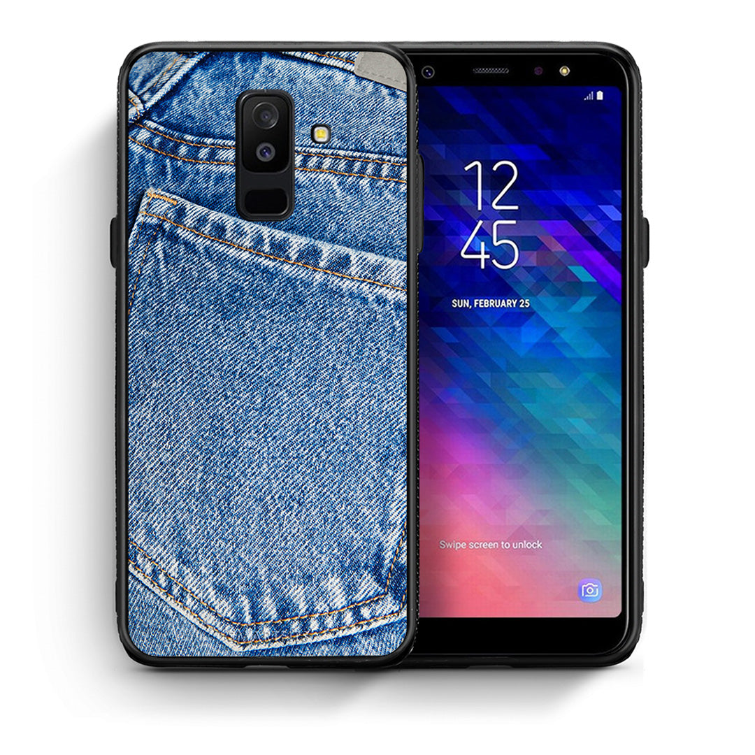Θήκη Samsung A6+ 2018 Jeans Pocket από τη Smartfits με σχέδιο στο πίσω μέρος και μαύρο περίβλημα | Samsung A6+ 2018 Jeans Pocket case with colorful back and black bezels