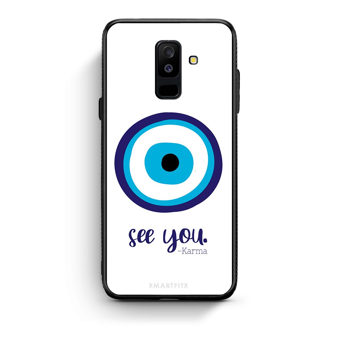 samsung A6 Plus Karma Says θήκη από τη Smartfits με σχέδιο στο πίσω μέρος και μαύρο περίβλημα | Smartphone case with colorful back and black bezels by Smartfits