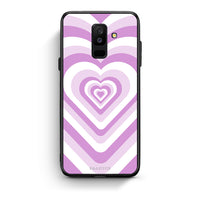 Thumbnail for samsung A6 Plus Lilac Hearts θήκη από τη Smartfits με σχέδιο στο πίσω μέρος και μαύρο περίβλημα | Smartphone case with colorful back and black bezels by Smartfits