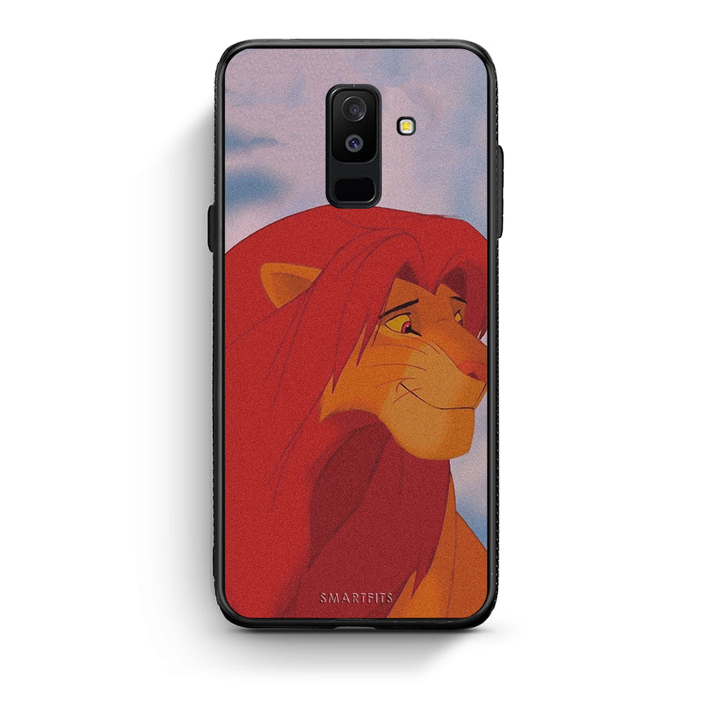 samsung A6 Plus Lion Love 1 Θήκη Αγίου Βαλεντίνου από τη Smartfits με σχέδιο στο πίσω μέρος και μαύρο περίβλημα | Smartphone case with colorful back and black bezels by Smartfits
