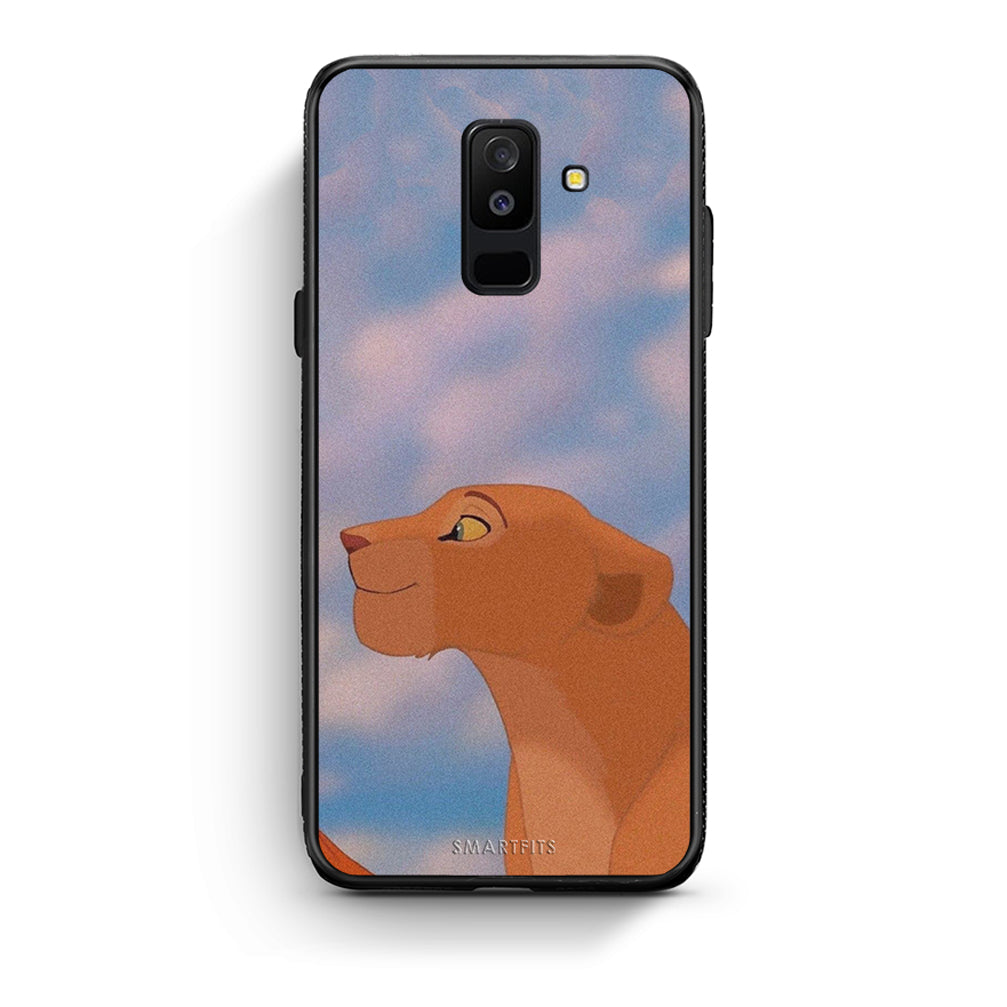 samsung A6 Plus Lion Love 2 Θήκη Αγίου Βαλεντίνου από τη Smartfits με σχέδιο στο πίσω μέρος και μαύρο περίβλημα | Smartphone case with colorful back and black bezels by Smartfits