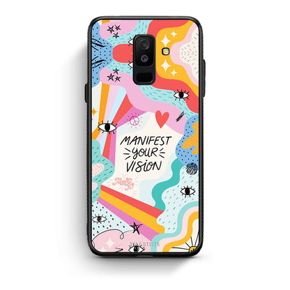samsung A6 Plus Manifest Your Vision θήκη από τη Smartfits με σχέδιο στο πίσω μέρος και μαύρο περίβλημα | Smartphone case with colorful back and black bezels by Smartfits