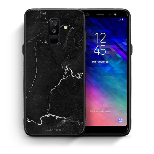 Θήκη Samsung A6+ 2018 Marble Black από τη Smartfits με σχέδιο στο πίσω μέρος και μαύρο περίβλημα | Samsung A6+ 2018 Marble Black case with colorful back and black bezels