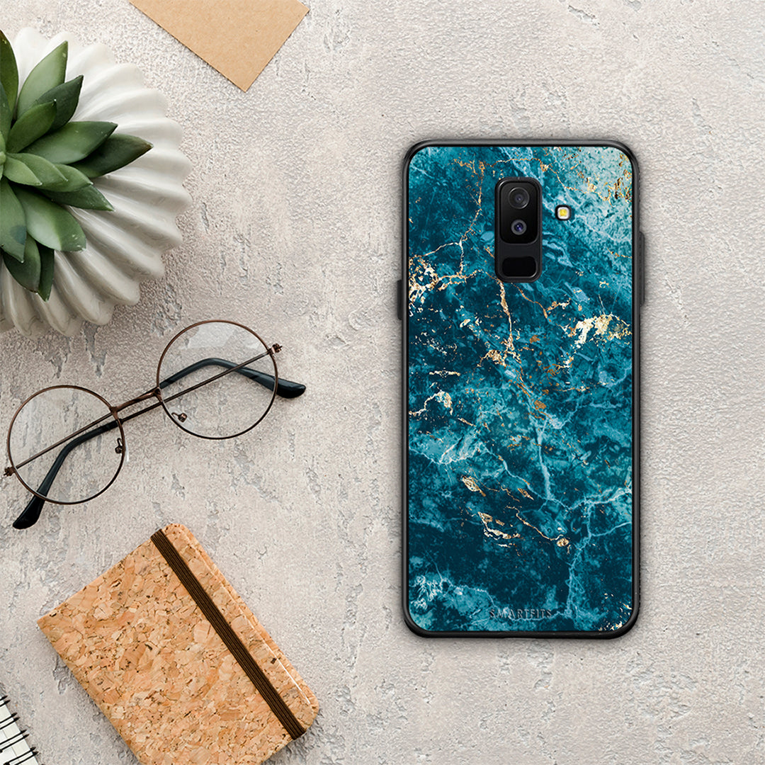 Marble Blue - Samsung Galaxy A6+ 2018 θήκη