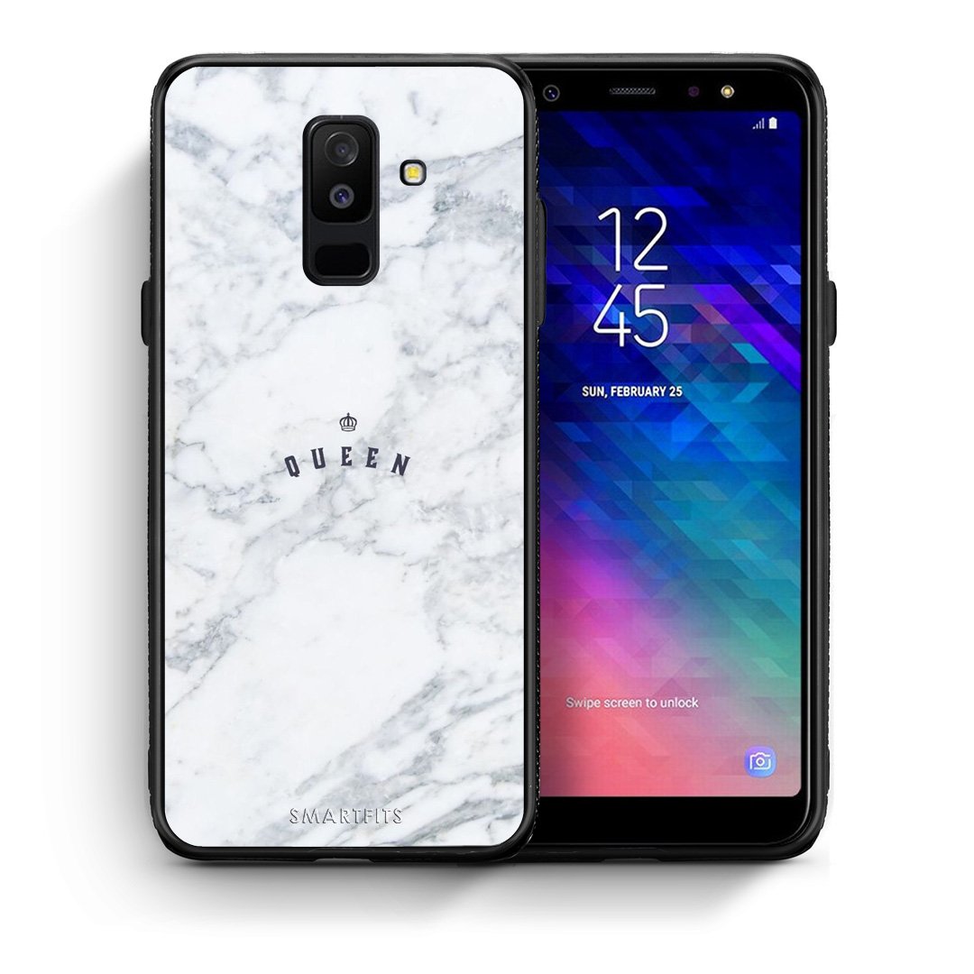 Θήκη Samsung A6+ 2018 Queen Marble από τη Smartfits με σχέδιο στο πίσω μέρος και μαύρο περίβλημα | Samsung A6+ 2018 Queen Marble case with colorful back and black bezels