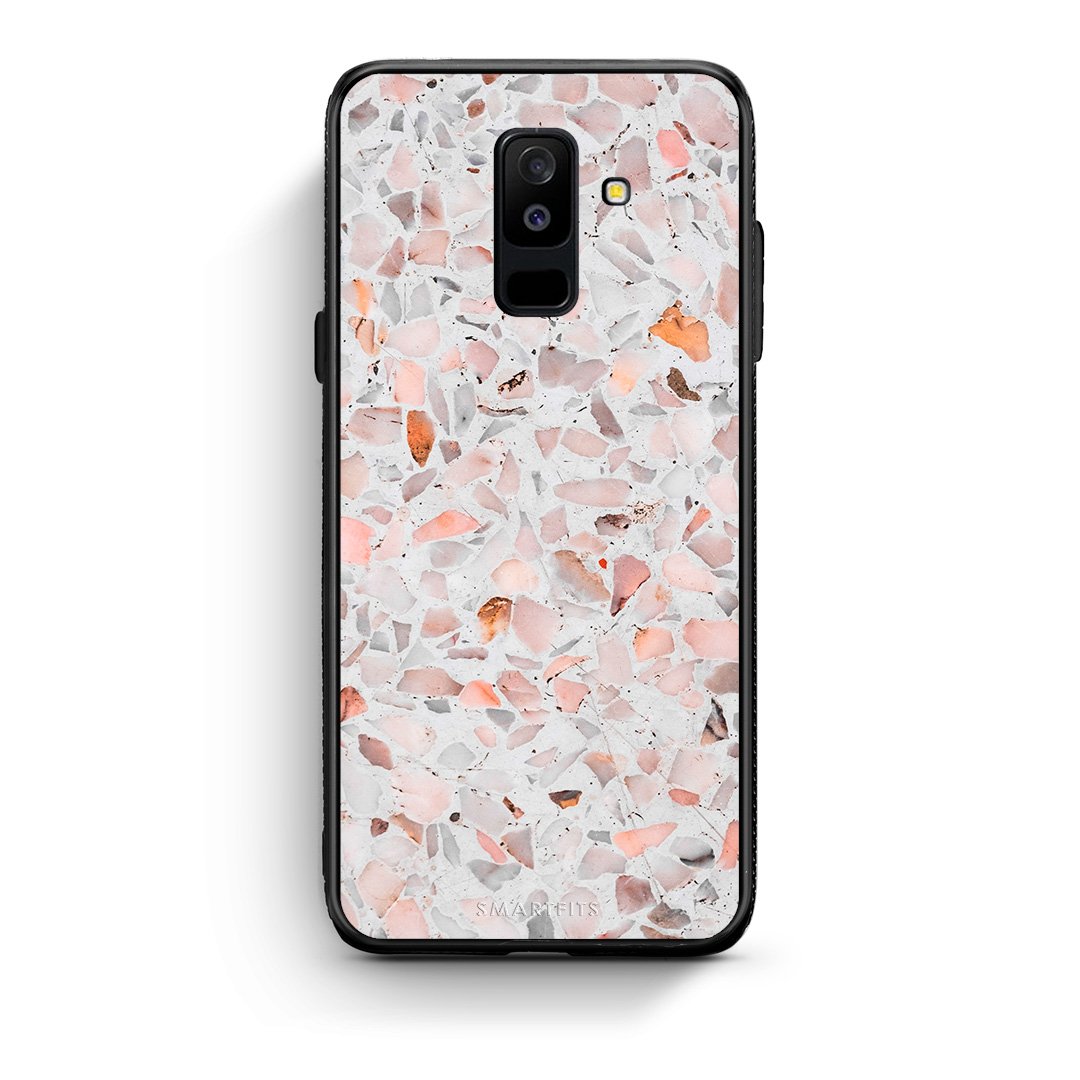 samsung A6 Plus Marble Terrazzo θήκη από τη Smartfits με σχέδιο στο πίσω μέρος και μαύρο περίβλημα | Smartphone case with colorful back and black bezels by Smartfits