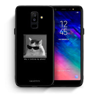 Thumbnail for Θήκη Samsung A6+ 2018 Meme Cat από τη Smartfits με σχέδιο στο πίσω μέρος και μαύρο περίβλημα | Samsung A6+ 2018 Meme Cat case with colorful back and black bezels