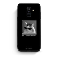 Thumbnail for samsung A6 Plus Meme Cat θήκη από τη Smartfits με σχέδιο στο πίσω μέρος και μαύρο περίβλημα | Smartphone case with colorful back and black bezels by Smartfits