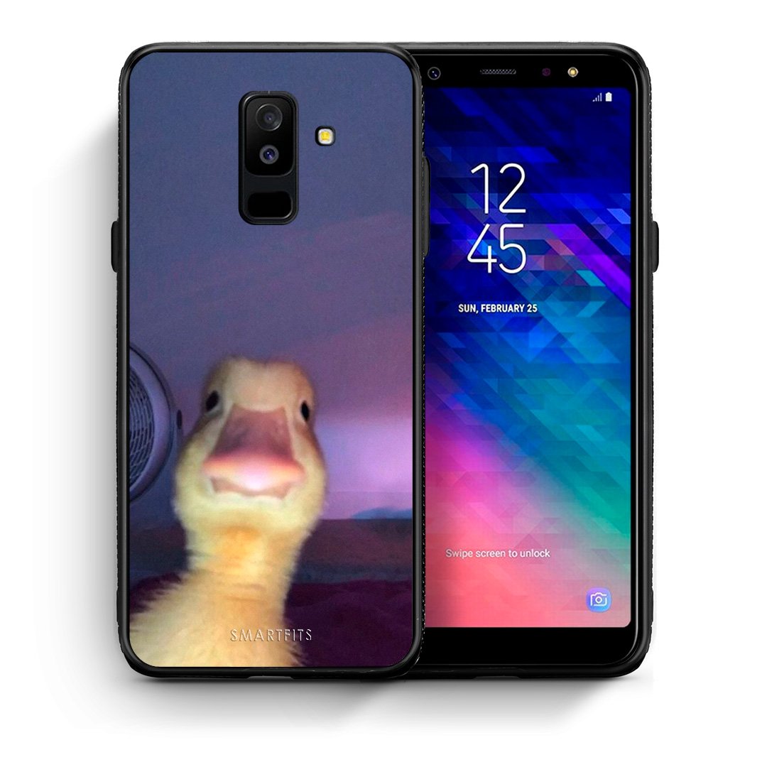 Θήκη Samsung A6+ 2018 Meme Duck από τη Smartfits με σχέδιο στο πίσω μέρος και μαύρο περίβλημα | Samsung A6+ 2018 Meme Duck case with colorful back and black bezels