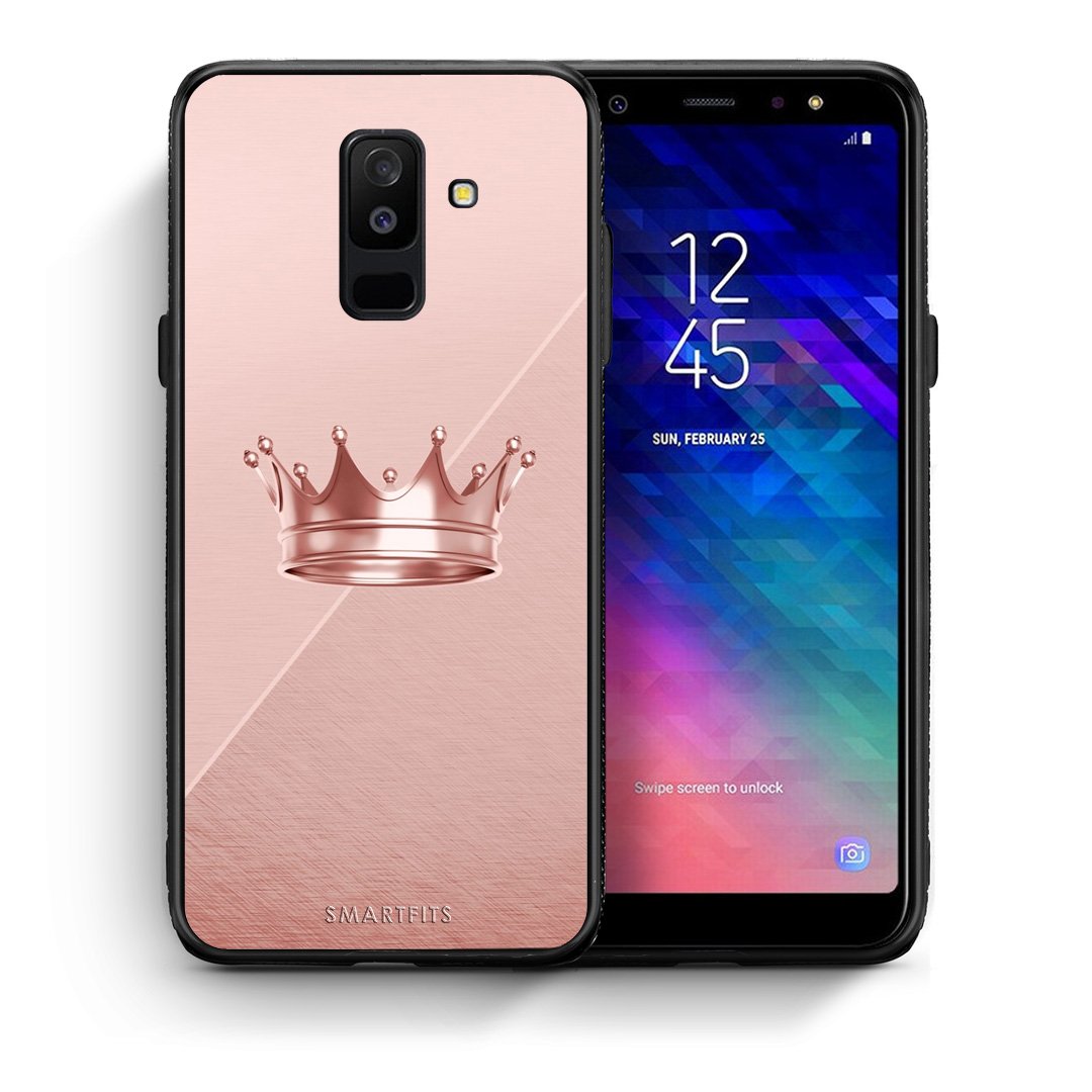 Θήκη Samsung A6+ 2018 Crown Minimal από τη Smartfits με σχέδιο στο πίσω μέρος και μαύρο περίβλημα | Samsung A6+ 2018 Crown Minimal case with colorful back and black bezels