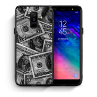 Thumbnail for Θήκη Samsung A6+ 2018 Money Dollars από τη Smartfits με σχέδιο στο πίσω μέρος και μαύρο περίβλημα | Samsung A6+ 2018 Money Dollars case with colorful back and black bezels