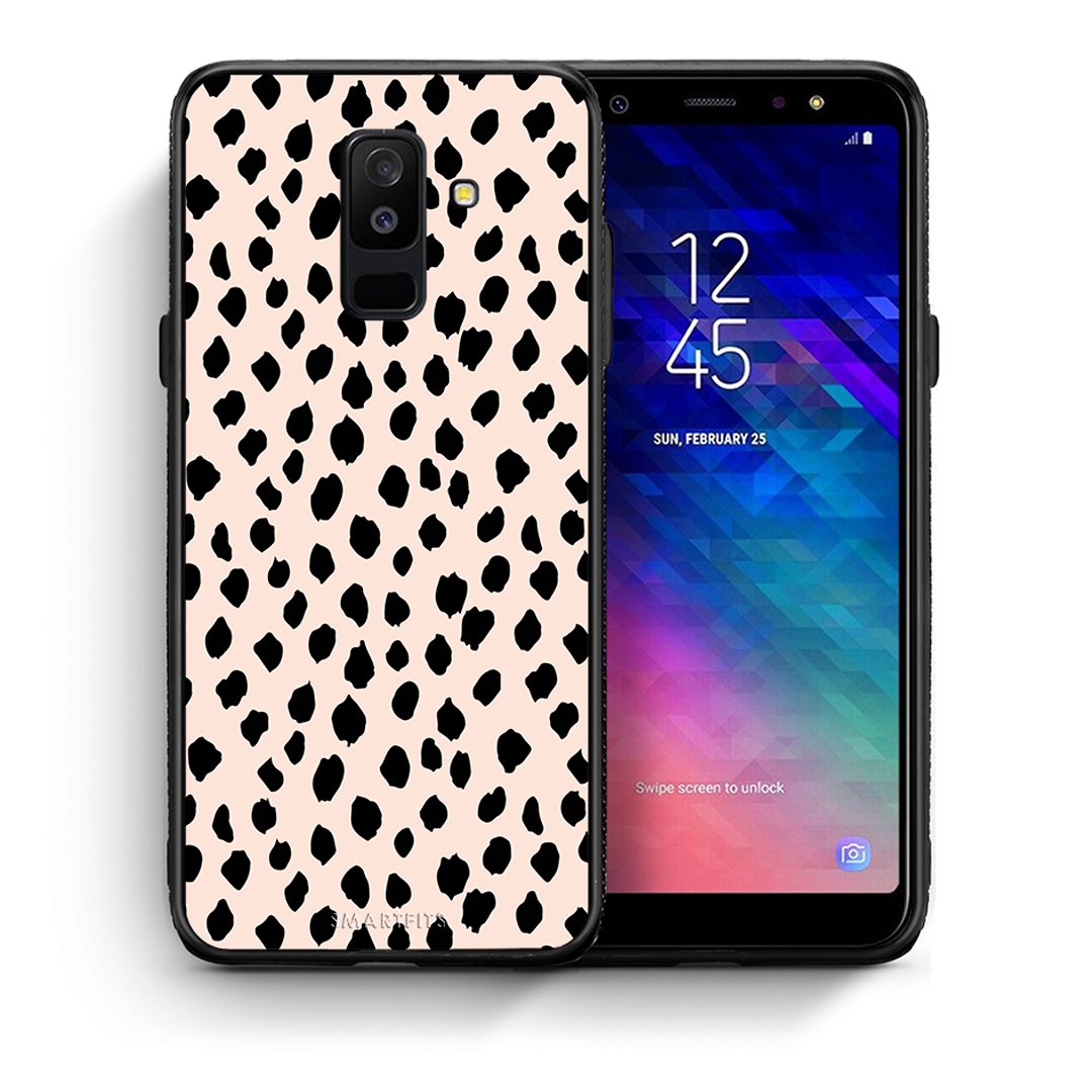Θήκη Samsung A6+ 2018 New Polka Dots από τη Smartfits με σχέδιο στο πίσω μέρος και μαύρο περίβλημα | Samsung A6+ 2018 New Polka Dots case with colorful back and black bezels