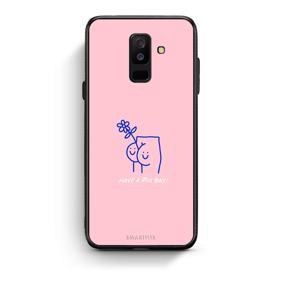 samsung A6 Plus Nice Day θήκη από τη Smartfits με σχέδιο στο πίσω μέρος και μαύρο περίβλημα | Smartphone case with colorful back and black bezels by Smartfits