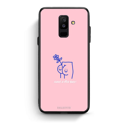 samsung A6 Plus Nice Day θήκη από τη Smartfits με σχέδιο στο πίσω μέρος και μαύρο περίβλημα | Smartphone case with colorful back and black bezels by Smartfits