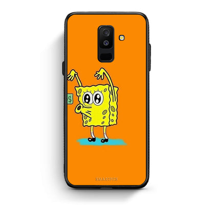 samsung A6 Plus No Money 2 Θήκη Αγίου Βαλεντίνου από τη Smartfits με σχέδιο στο πίσω μέρος και μαύρο περίβλημα | Smartphone case with colorful back and black bezels by Smartfits