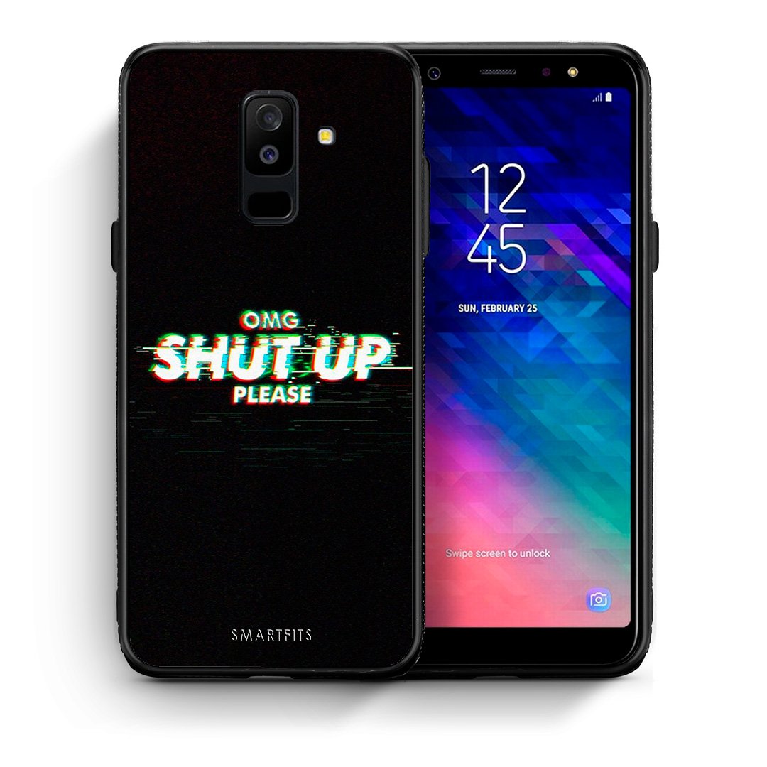 Θήκη Samsung A6+ 2018 OMG ShutUp από τη Smartfits με σχέδιο στο πίσω μέρος και μαύρο περίβλημα | Samsung A6+ 2018 OMG ShutUp case with colorful back and black bezels