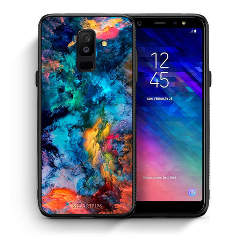 Θήκη Samsung A6+ 2018 Crayola Paint από τη Smartfits με σχέδιο στο πίσω μέρος και μαύρο περίβλημα | Samsung A6+ 2018 Crayola Paint case with colorful back and black bezels