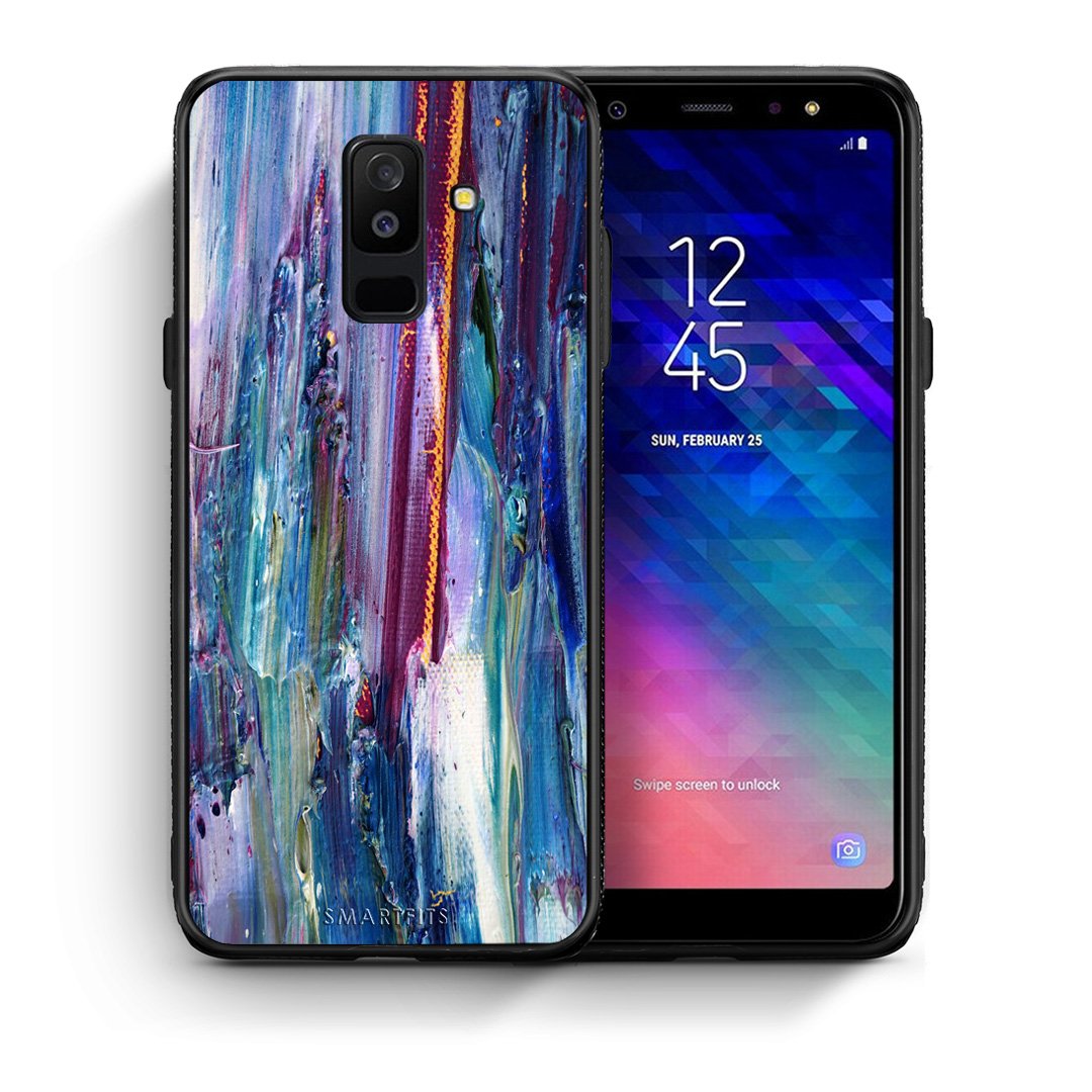 Θήκη Samsung A6+ 2018 Winter Paint από τη Smartfits με σχέδιο στο πίσω μέρος και μαύρο περίβλημα | Samsung A6+ 2018 Winter Paint case with colorful back and black bezels
