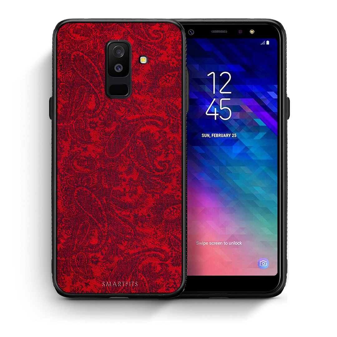 Θήκη Samsung A6+ 2018 Paisley Cashmere από τη Smartfits με σχέδιο στο πίσω μέρος και μαύρο περίβλημα | Samsung A6+ 2018 Paisley Cashmere case with colorful back and black bezels