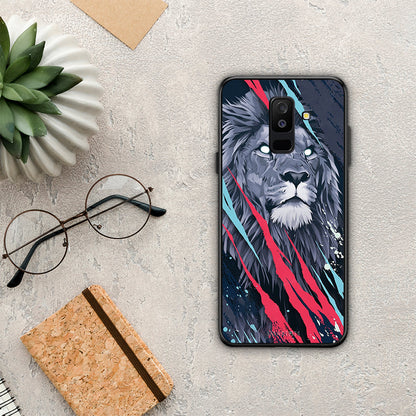 PopArt Lion Designer - Samsung Galaxy A6+ 2018 θήκη
