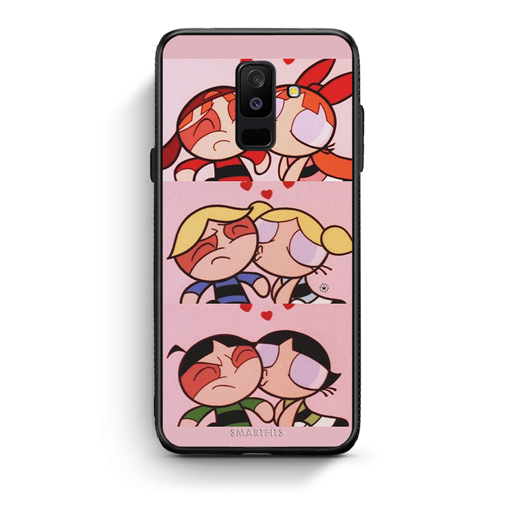 samsung A6 Plus Puff Love Θήκη Αγίου Βαλεντίνου από τη Smartfits με σχέδιο στο πίσω μέρος και μαύρο περίβλημα | Smartphone case with colorful back and black bezels by Smartfits