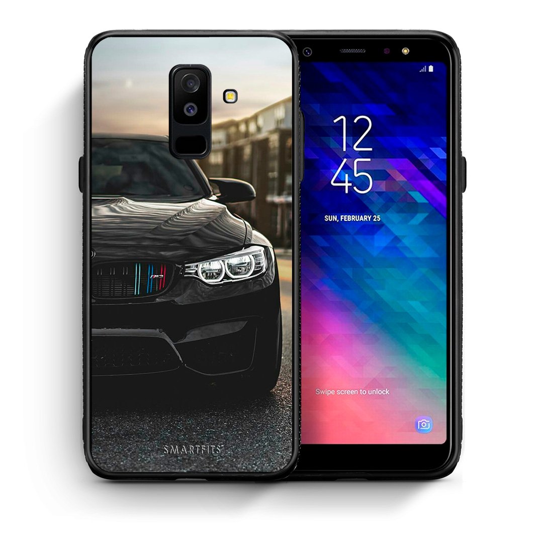Θήκη Samsung A6+ 2018 M3 Racing από τη Smartfits με σχέδιο στο πίσω μέρος και μαύρο περίβλημα | Samsung A6+ 2018 M3 Racing case with colorful back and black bezels