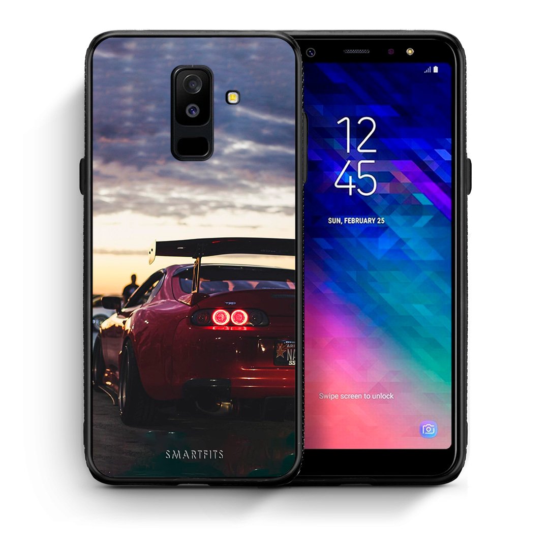 Θήκη Samsung A6+ 2018 Racing Supra από τη Smartfits με σχέδιο στο πίσω μέρος και μαύρο περίβλημα | Samsung A6+ 2018 Racing Supra case with colorful back and black bezels