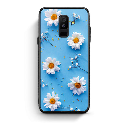 samsung A6 Plus Real Daisies θήκη από τη Smartfits με σχέδιο στο πίσω μέρος και μαύρο περίβλημα | Smartphone case with colorful back and black bezels by Smartfits